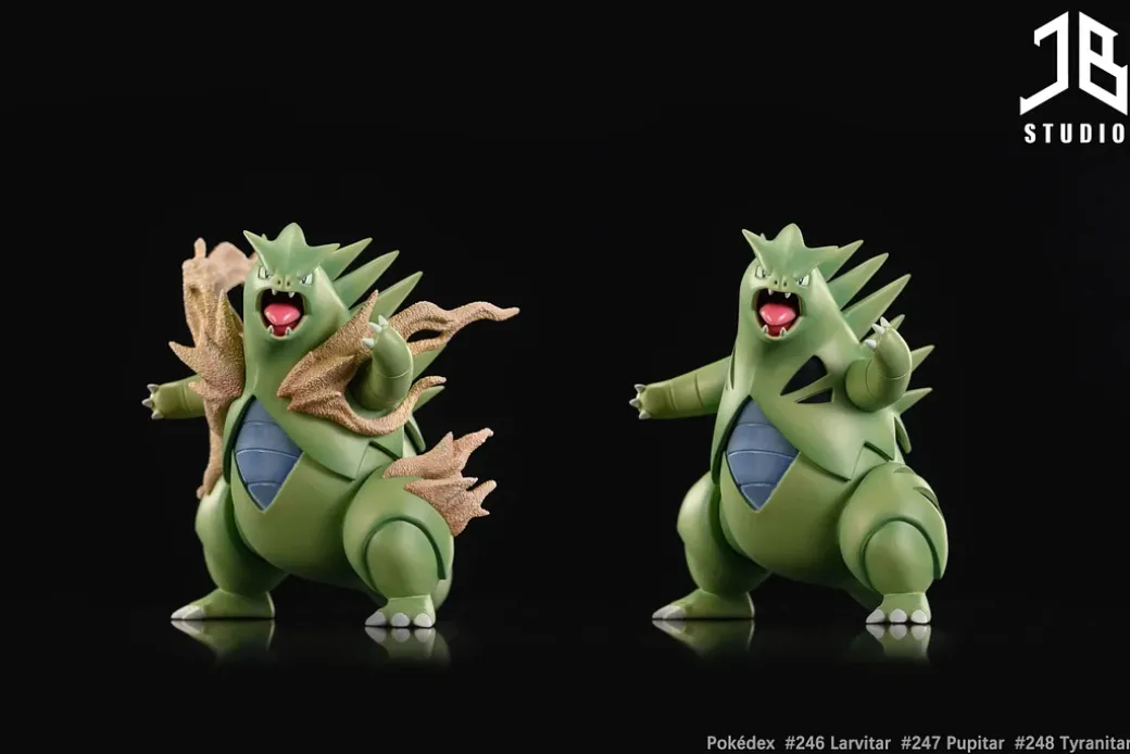 1/20 Scale Evolution Set of Tyranitar - Pokemon Resin Statue - JB Studio