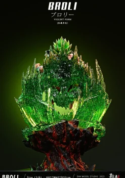 1/6 Scale Fearsome Rampage Legendary Super Saiyan Broly with LED - Dragon Ball Resin Statue - D-M Studios