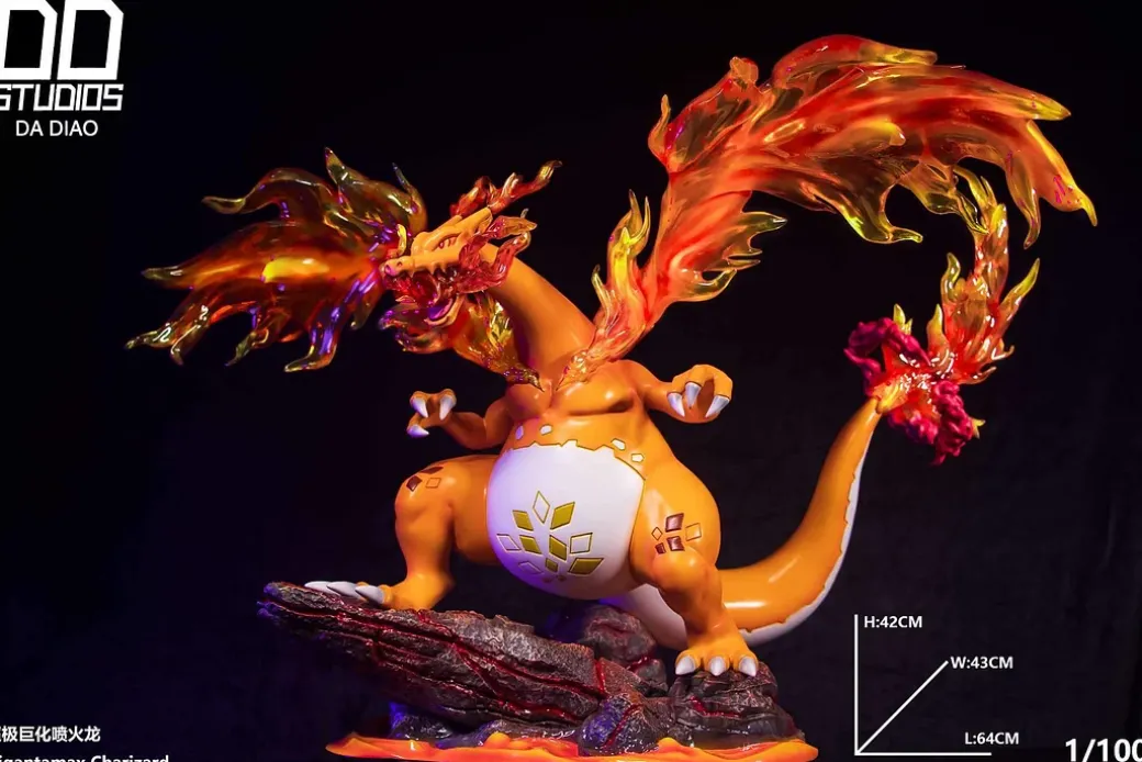 1/100 Scale Gigantamax Charizard - Pokemon Resin Statue - DD Studio