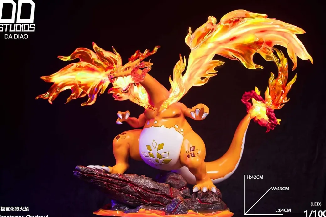 1/100 Scale Gigantamax Charizard - Pokemon Resin Statue - DD Studio