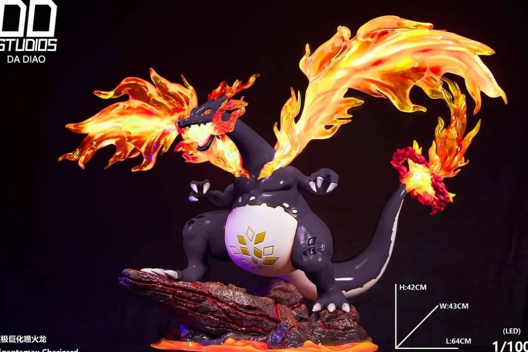 1/100 Scale Gigantamax Charizard - Pokemon Resin Statue - DD Studio