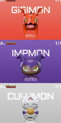 1/1 Scale Gigimon & Yarmon & Culumon - Digimon Resin Statue - XF-Studios