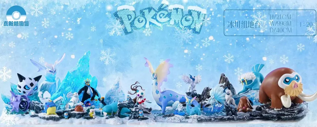 1/20 Scale Glacier Family - Pokemon Resin Statue - ZhenXinZhen Studios