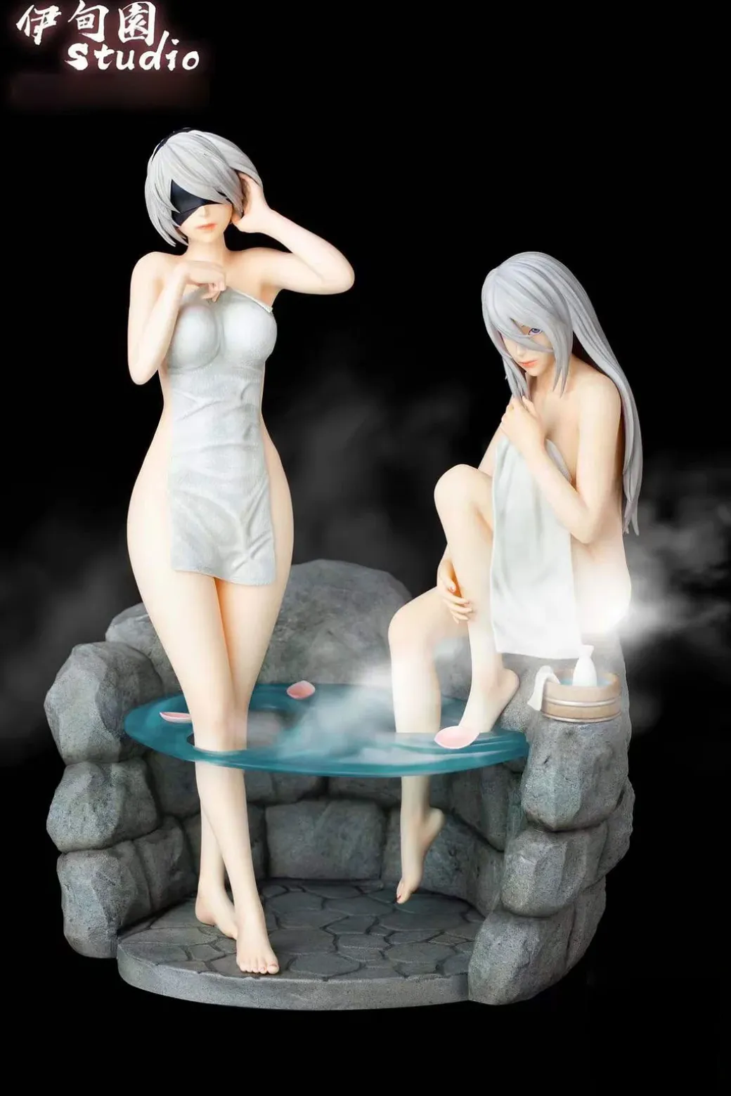 1/6 Scale Hot Springs Ver. YoRHa No.2 Type-B & YoRHa Type-A No.2 - NieR:Automata Resin Statue - YiDianYuan Studio