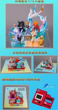 1/20 Scale Indigo Elite Four Generations I - Pokemon League Series - Pokemon Resin Statue - QN Studio