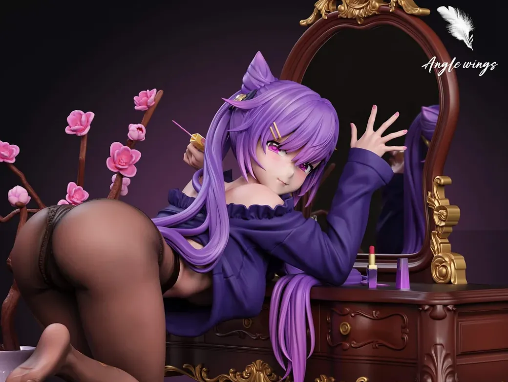 1/6 Scale Keqing on Lowboy - Genshin Impact Resin Statue - Angle Wings Studio