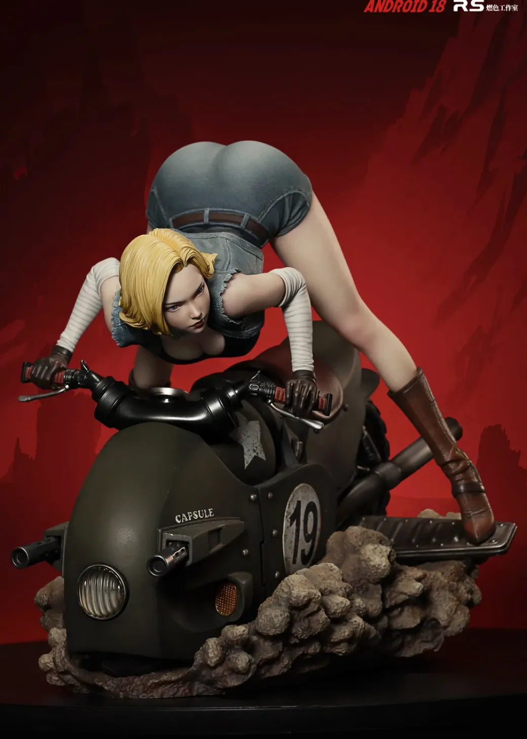 1/4 Scale Knight Android 18 with LED - Dragon Ball Resin Statue - RanSe Studio