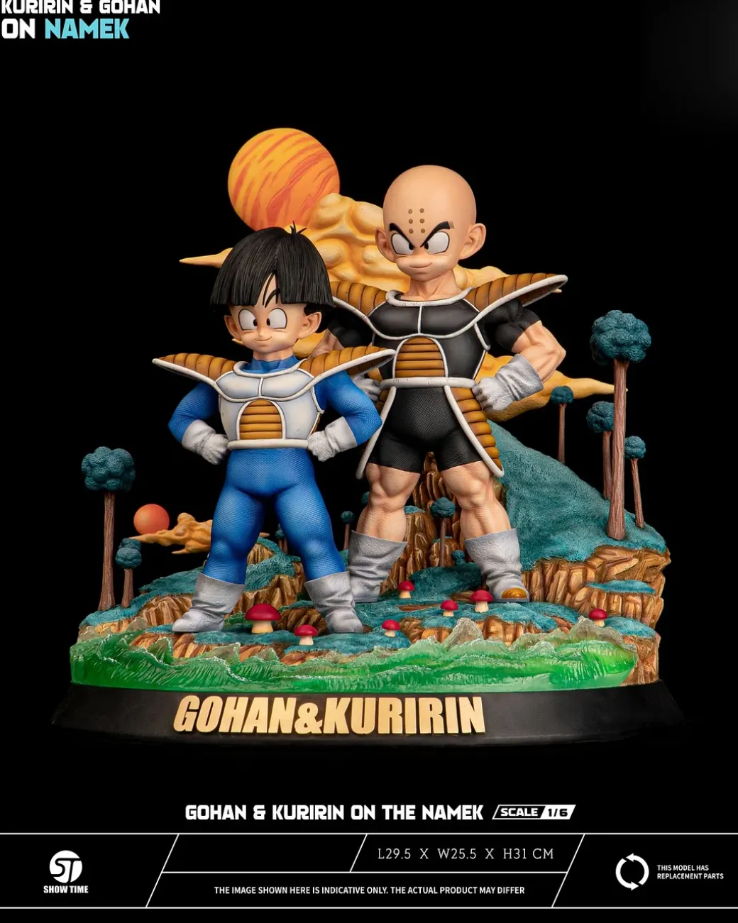 1/6 Scale Krillin/ Kuririn & Son Gohan on The Namek with LED - Dragon Ball Resin Statue - ShowTime Studio