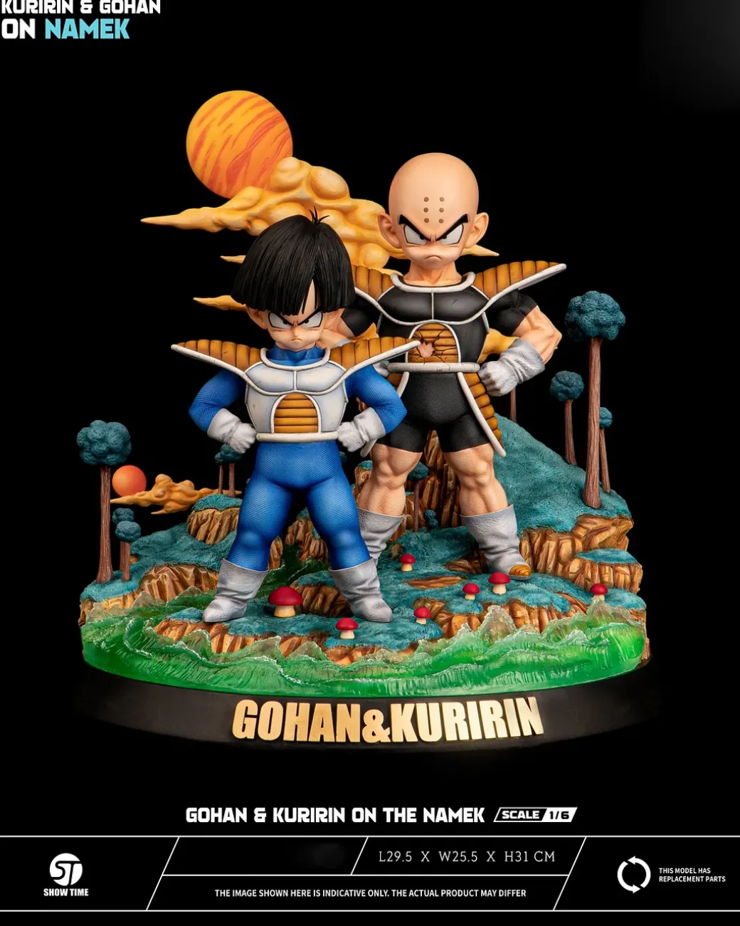 1/6 Scale Krillin/ Kuririn & Son Gohan on The Namek with LED - Dragon Ball Resin Statue - ShowTime Studio