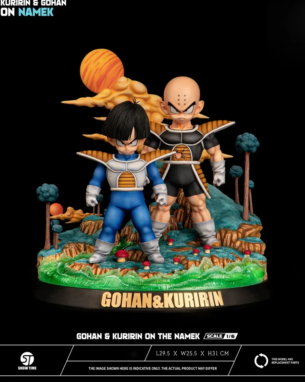 1/6 Scale Krillin/ Kuririn & Son Gohan on The Namek with LED - Dragon Ball Resin Statue - ShowTime Studio