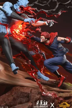 1/8 Scale Last Attack Yuji Itadori VS Mahito with LED - Jujutsu Kaisen Resin Statue - Light and Dust Studio