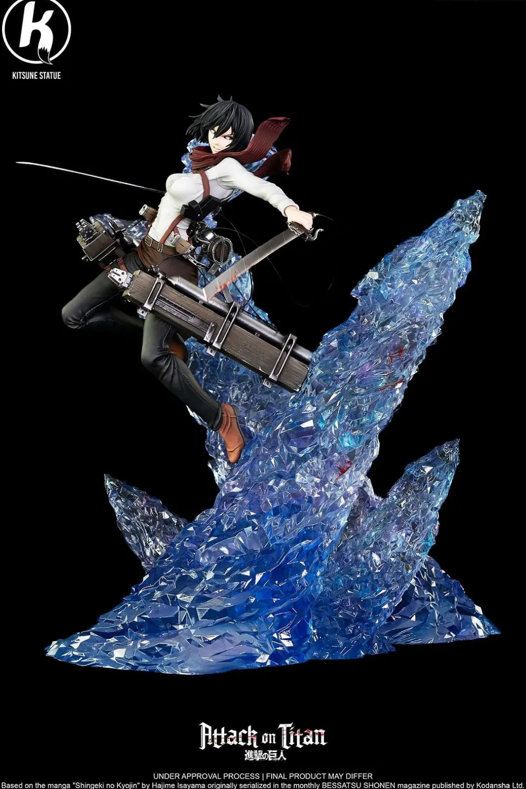 1/6 Scale Licensed Mikasa Ackerman - Attack On Titan Resin Statue - Kitsune Statue