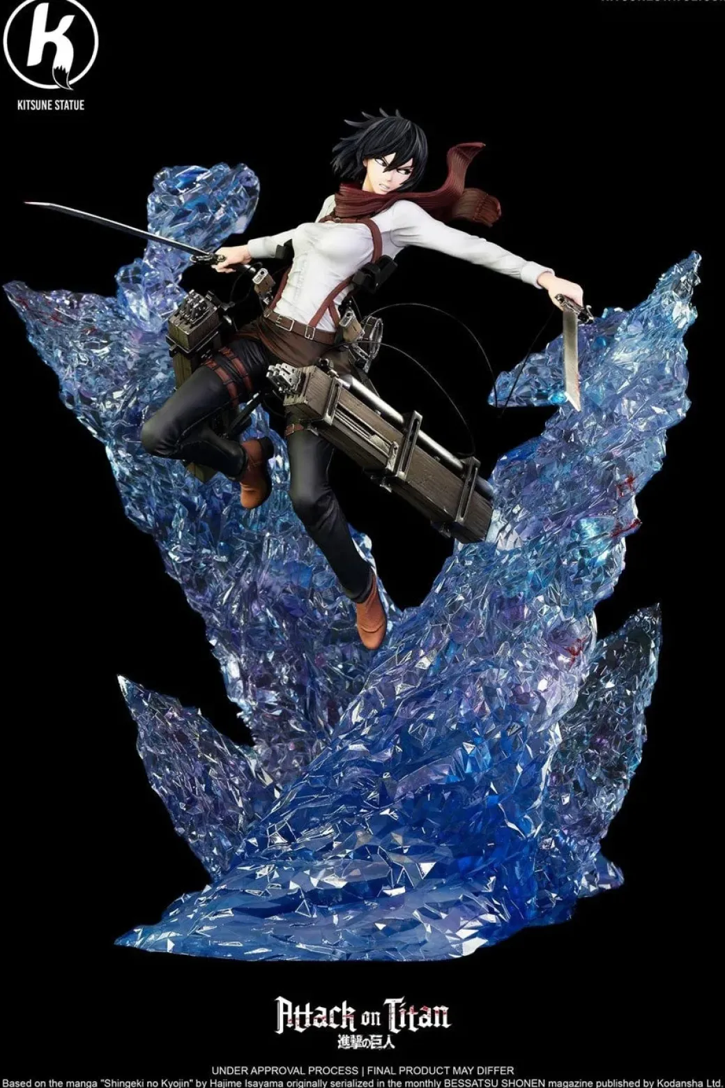 1/6 Scale Licensed Mikasa Ackerman - Attack On Titan Resin Statue - Kitsune Statue