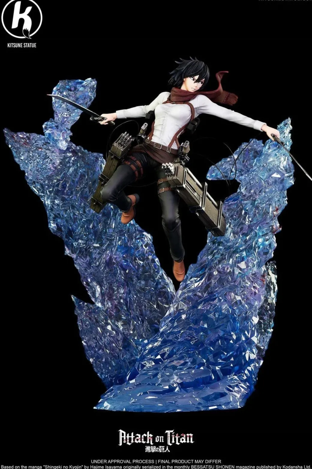 1/6 Scale Licensed Mikasa Ackerman - Attack On Titan Resin Statue - Kitsune Statue