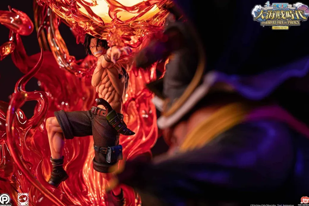 1/6 Scale Licensed Portgas D. Ace VS Blackbeard Marshall D. Teach - ONE PIECE Resin Statue - Penguin Toys Studio