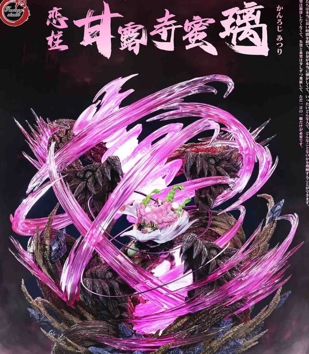 1/6 Scale Love Hashira Mitsuri Kanroji with LED & Upper Rank Four Hantengu - Demon Slayer: Kimetsu no Yaiba Resin Statue - Fantasy Studios