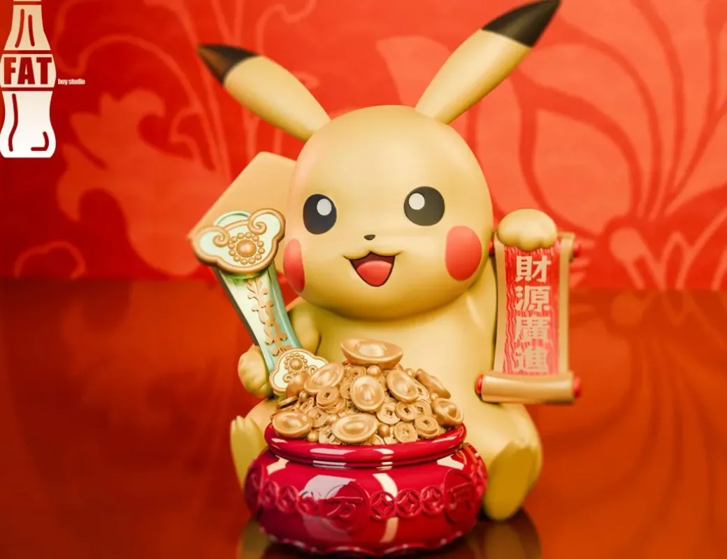 1/1 Scale Lucky Pikachu - Pokemon Resin Statue - FAT BOY Studio