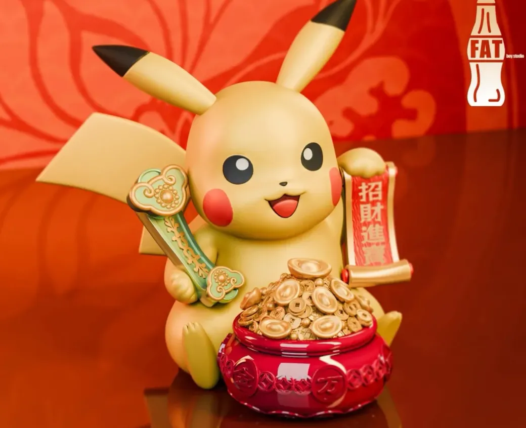 1/1 Scale Lucky Pikachu - Pokemon Resin Statue - FAT BOY Studio