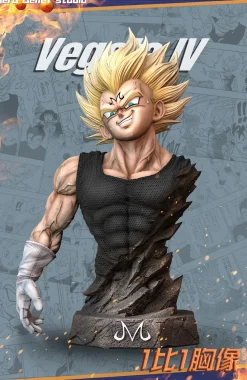 1/1 Scale Majin Vegeta Bust Statue - Dragon Ball Resin Statue - Hero Belief Studios