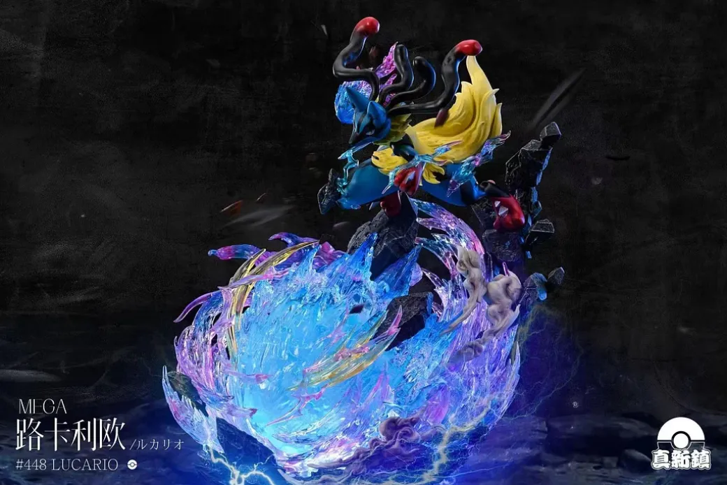 1/10 Scale Mega Evolution Series 001 Mega Lucario with LED - Pokemon Resin Statue - ZhenXinZhen Studios
