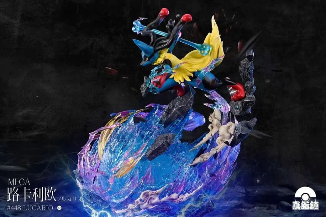 1/10 Scale Mega Evolution Series 001 Mega Lucario with LED - Pokemon Resin Statue - ZhenXinZhen Studios