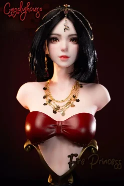 1/3 Scale Movable Fire Princess Bust Statue - Original Design Resin Statue - CandyHouse Studio