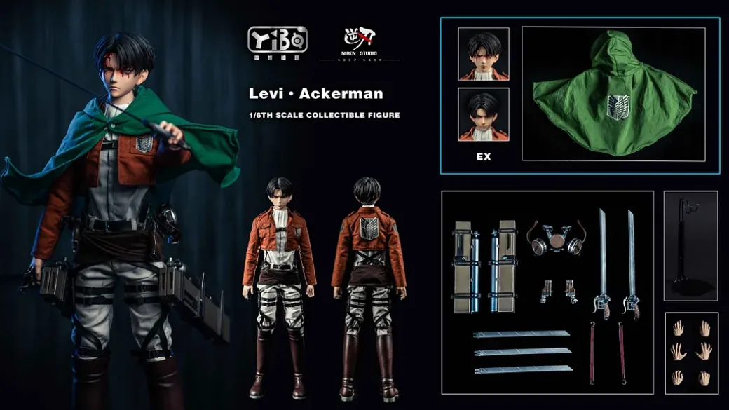 1/6 Scale Movable Levi Ackerman - Attack on Titan Resin Statue - YIBO TOYS Studio