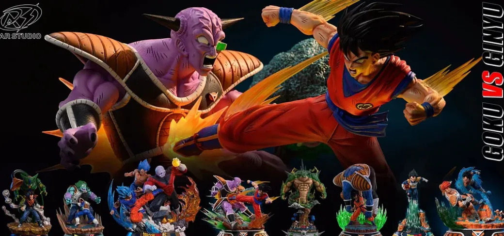 1/6 Scale Namek Series Son Goku VS Captain Ginyu with LED - Dragon Ball Resin Statue - AR Studios