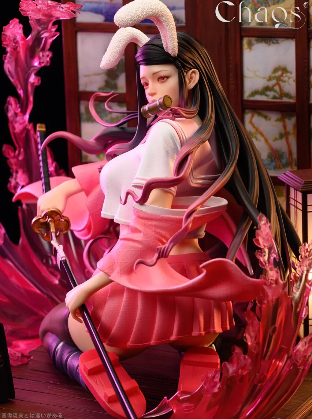 1/4 Scale Nezuko Kamado with LED - Demon Slayer: Kimetsu no Yaiba Resin Statue - CHAOS Studios