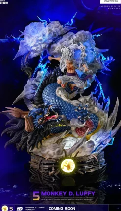 1/6 Scale Nika Monkey D. Luffy vs Full Beast Form Kaidou with LED - ONE PIECE Resin Statue - ZZDD Studios