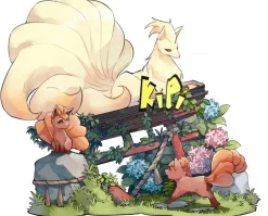 1/18 Scale Original Colour Ecology Series 002 Ninetales Family - Pokemon Resin Statue - Kipi Studio