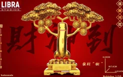 1/10 Scale Pokemon Lucky Series Fortune Sudowoodo & Fortune Bonsly - Pokemon Resin Statue - LIBRA Studios