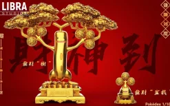 1/10 Scale Pokemon Lucky Series Fortune Sudowoodo & Fortune Bonsly - Pokemon Resin Statue - LIBRA Studios