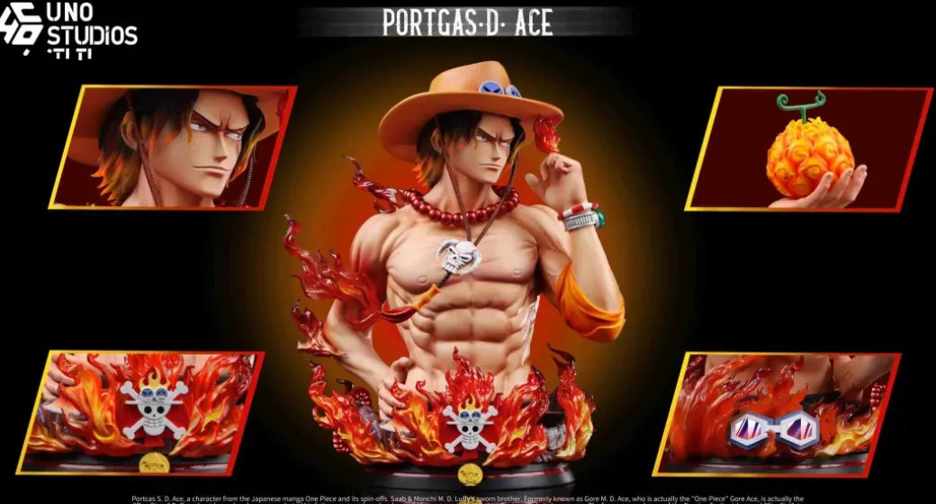 1/4 Scale Portgas D. Ace Bust Statue - ONE PIECE Resin Statue - UNO Studio