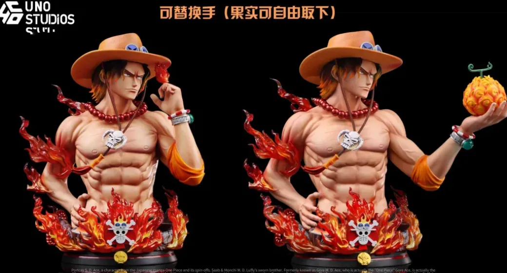 1/4 Scale Portgas D. Ace Bust Statue - ONE PIECE Resin Statue - UNO Studio