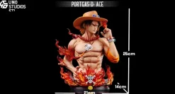 1/4 Scale Portgas D. Ace Bust Statue - ONE PIECE Resin Statue - UNO Studio