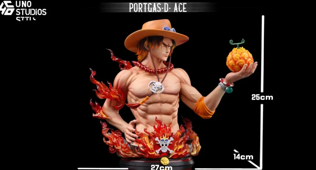 1/4 Scale Portgas D. Ace Bust Statue - ONE PIECE Resin Statue - UNO Studio