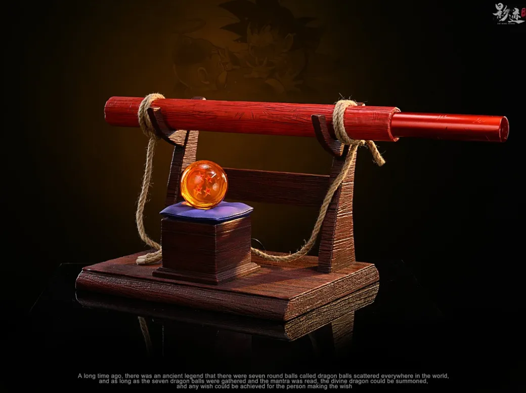 1/1 Scale Power Pole & Four Star Dragonball with LED - Dragon Ball Resin Statue - D-M Studios