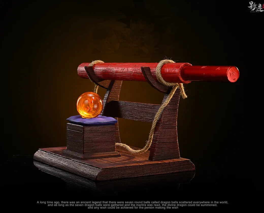 1/1 Scale Power Pole & Four Star Dragonball with LED - Dragon Ball Resin Statue - D-M Studios