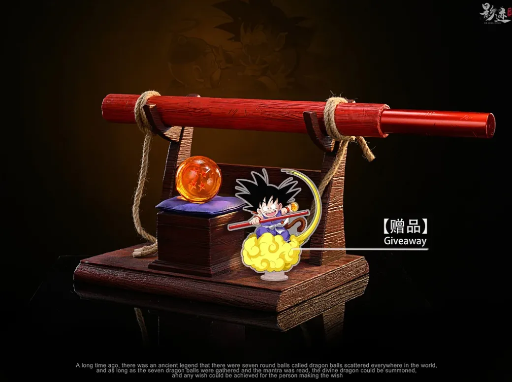 1/1 Scale Power Pole & Four Star Dragonball with LED - Dragon Ball Resin Statue - D-M Studios