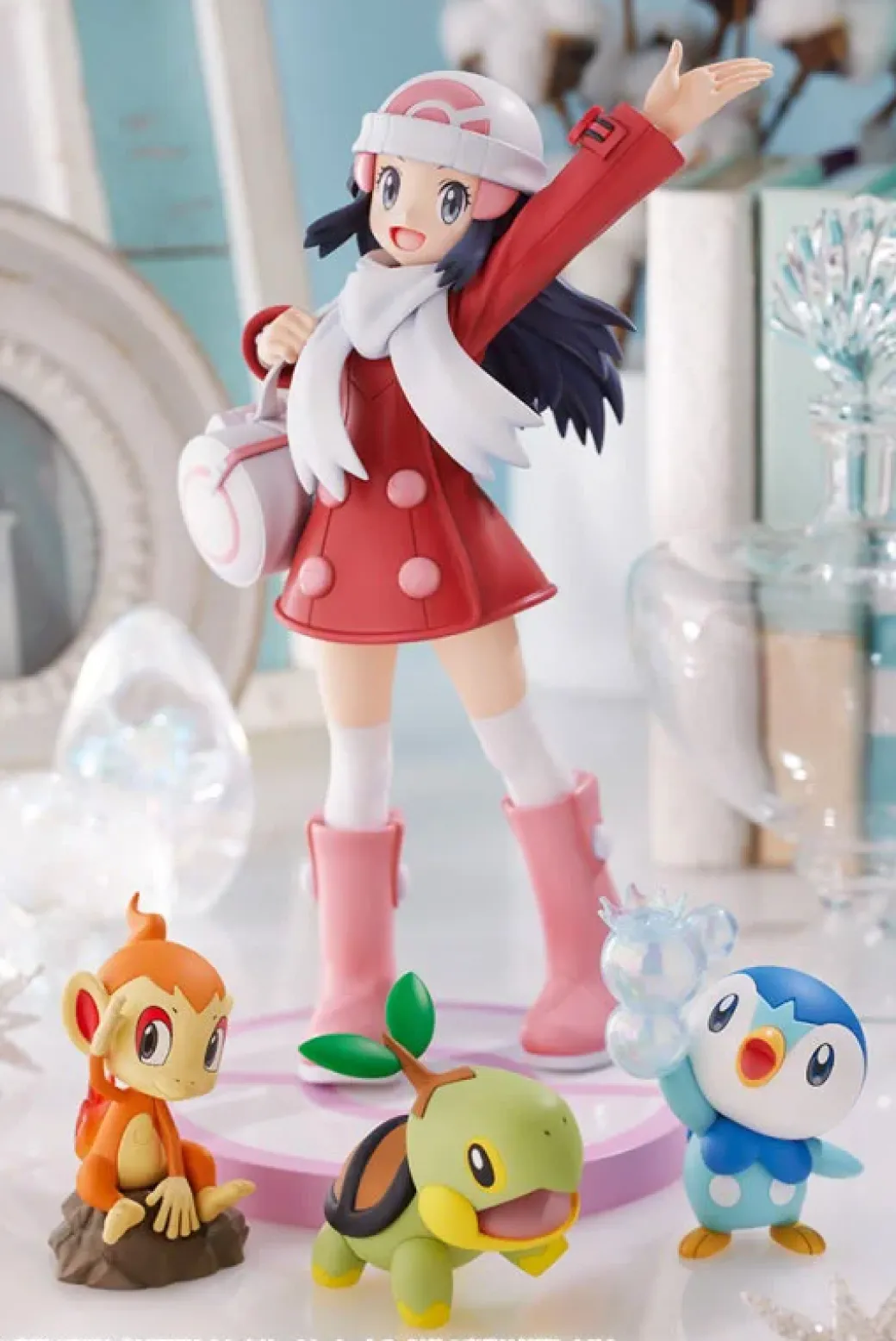 1/8 Scale PV066 Dawn & Turtwig - Pokemon Official Statue - Kotobukiya