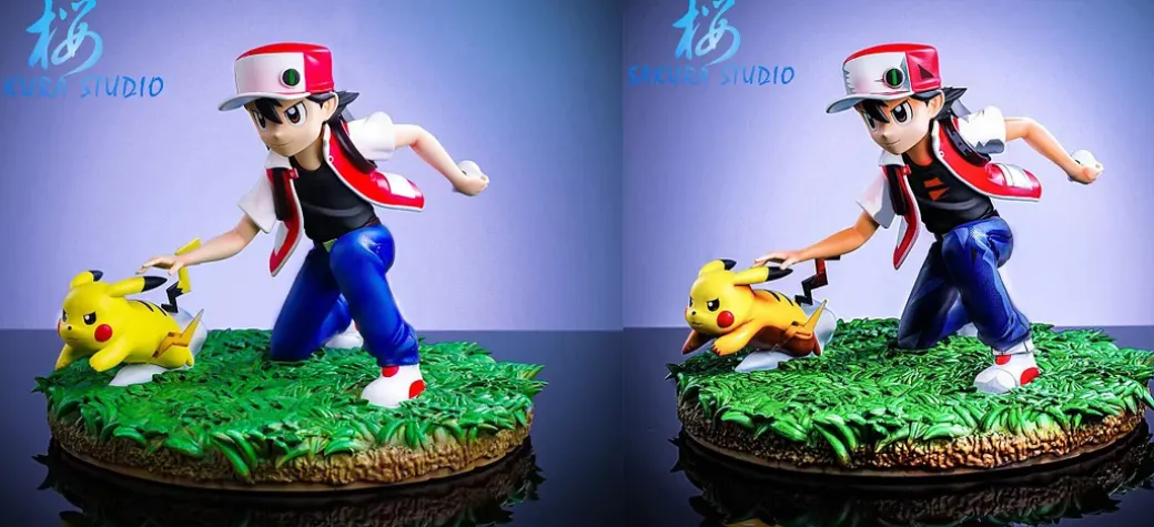 1/6 Scale Red & Pikachu - Pokemon Resin Statue - SAKURA Studio