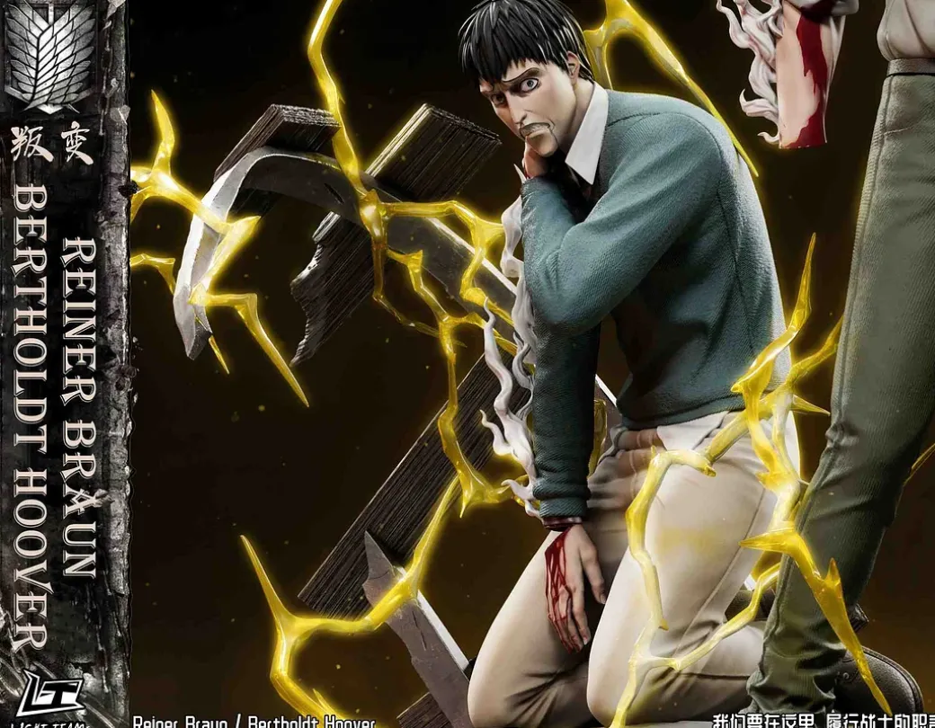 1/6 Scale Reiner Braun & Bertolt Hoover - Attack On Titan Resin Statue - Light Team Studios