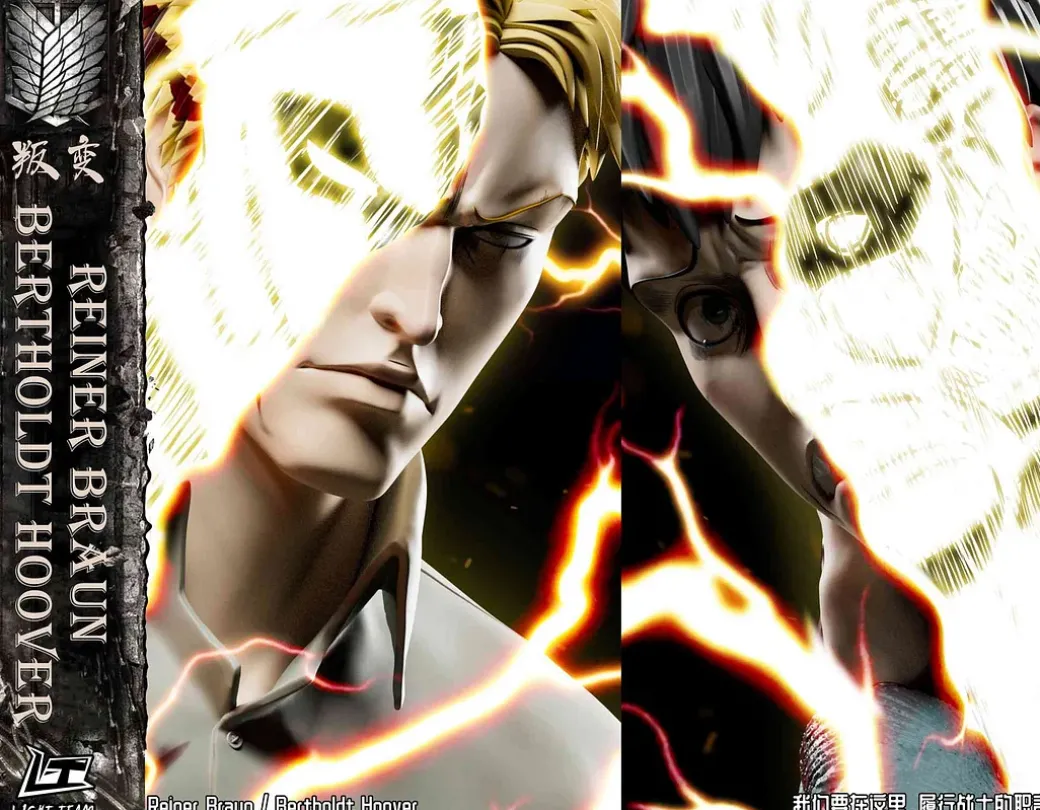 1/6 Scale Reiner Braun & Bertolt Hoover - Attack On Titan Resin Statue - Light Team Studios