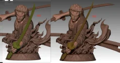 1/4 Scale Roronoa Zoro Bust Statue - ONE PIECE Resin Statue - UNO Studio
