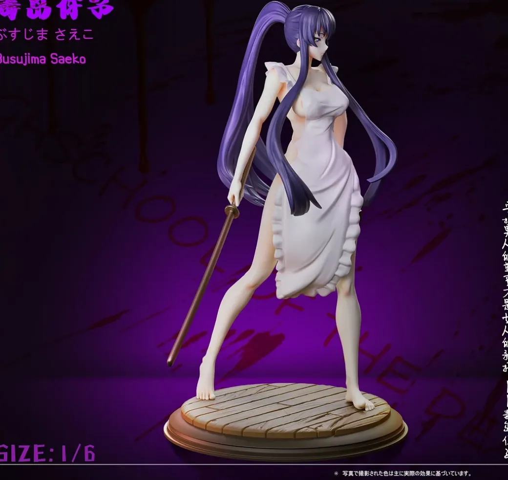 1/6 Scale Saeko Busujima - Highschool of the Dead Statue - Green Tea Studio