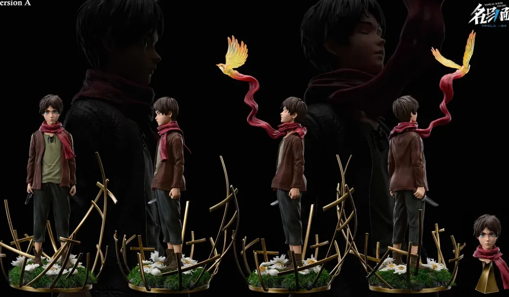 1/6 Scale Scarf Birdcage Child Eren Yeager - Attack On Titan Resin Statue - Typical Scene Studio