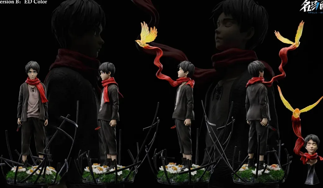 1/6 Scale Scarf Birdcage Child Eren Yeager - Attack On Titan Resin Statue - Typical Scene Studio