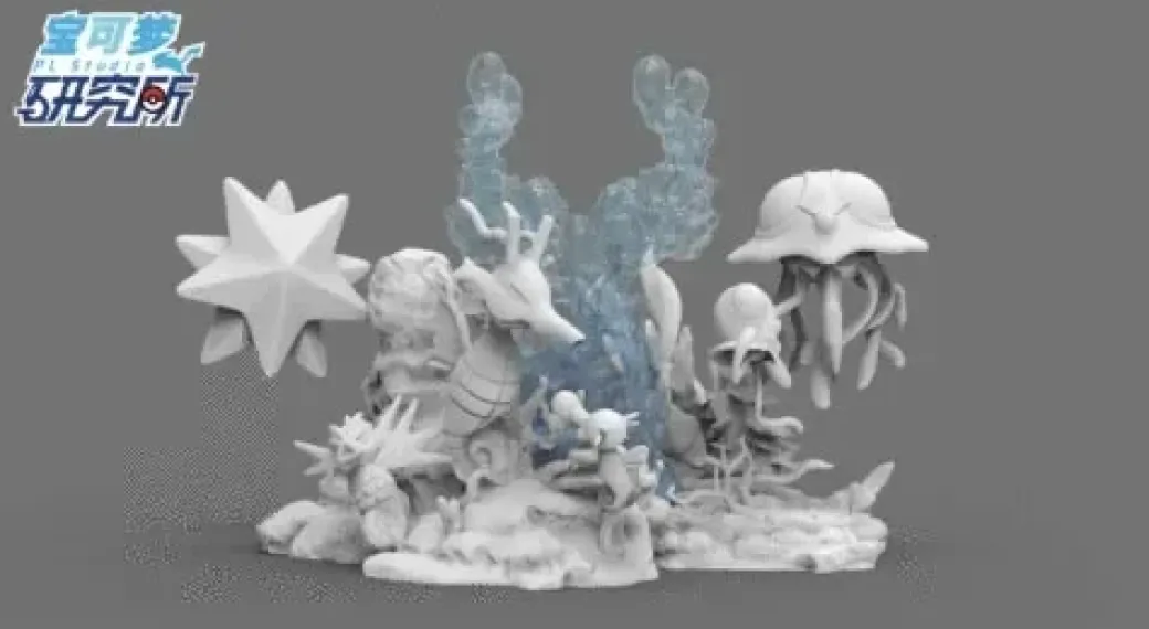 1/40 Scale Seaking Set Zukan - Pokemon Resin Statue - PL Studios