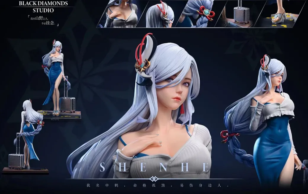 1/4 Scale Shenhe - Genshin Impact Resin Statue - Black Diamonds Studio